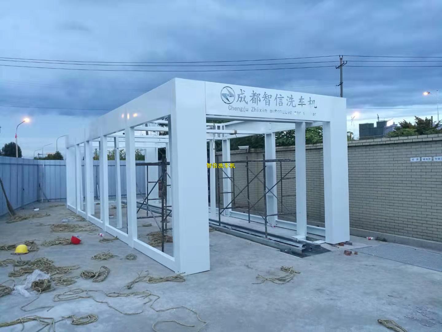 温江国色天香停机车场全自动洗车机安装完成